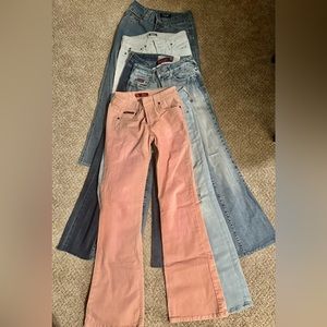 Vintage Lot of 6 jeans,Angels,Lei,Baby Phat,Aeropostale,Arizona.Size 3
